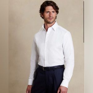 Banana Republic | (NWT) Premium Poplin Dress Shirt in White | XL